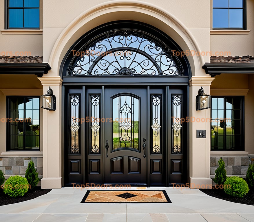 Minnesota wrought iron arched single traditional americ