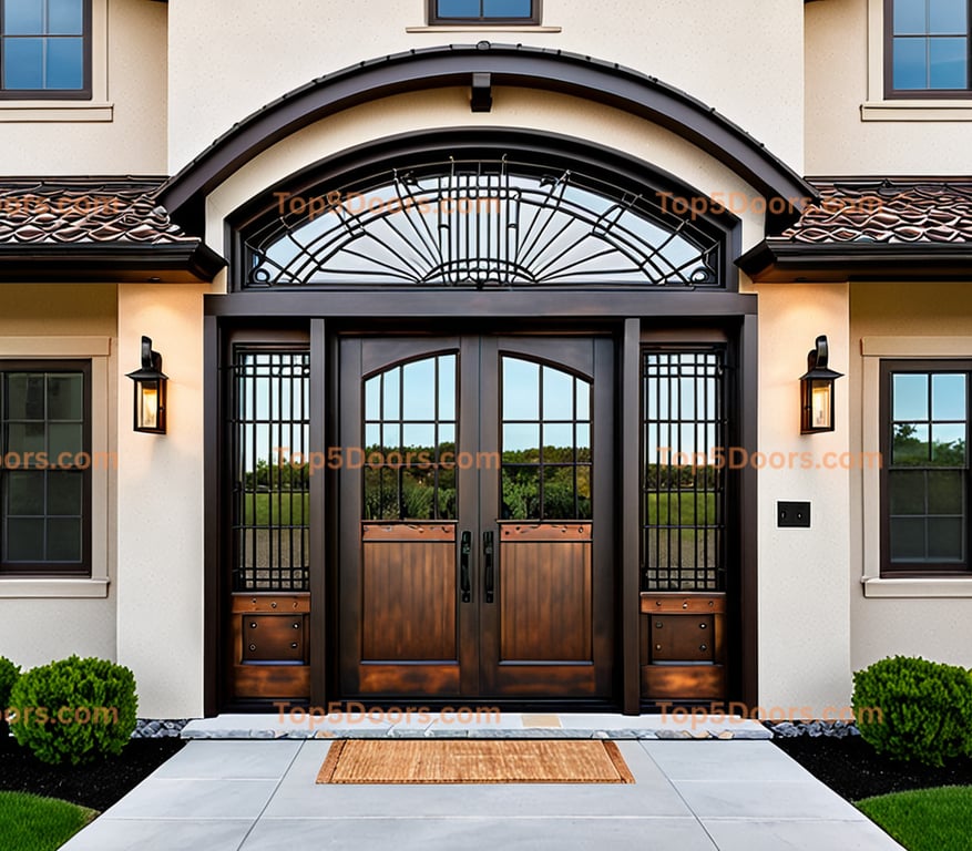 Minnesota wrought iron barn door japanese zen Door