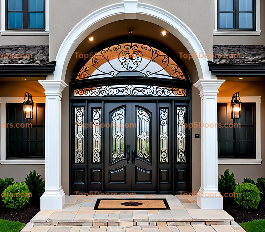 Minnesota wrought iron double french provincial Door