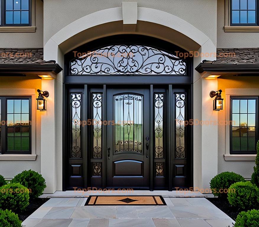 Minnesota wrought iron french door craftsman Door