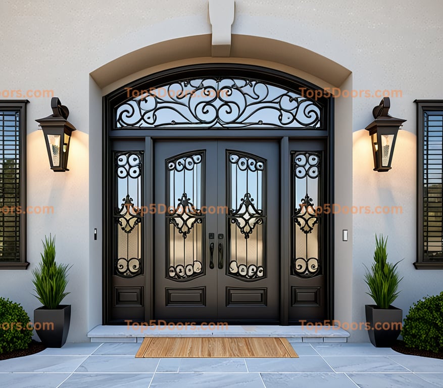 Minnesota wrought iron french door contemporary Door