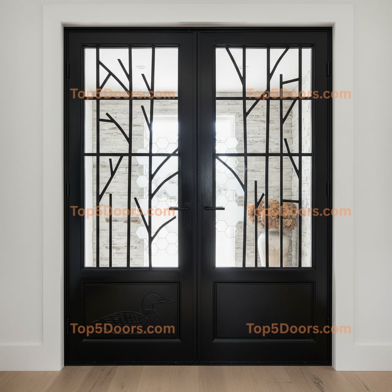 Minnesota wrought iron glass paneled french country Doo