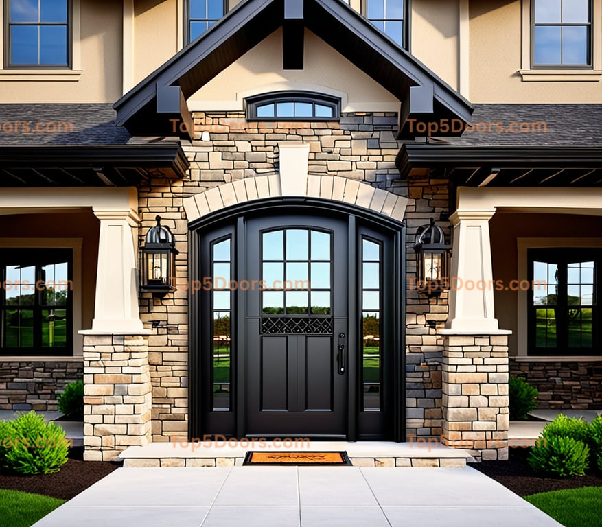 Minnesota wrought iron single craftsman Door