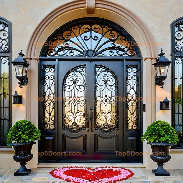 Minnesota wrought iron single georgian Door