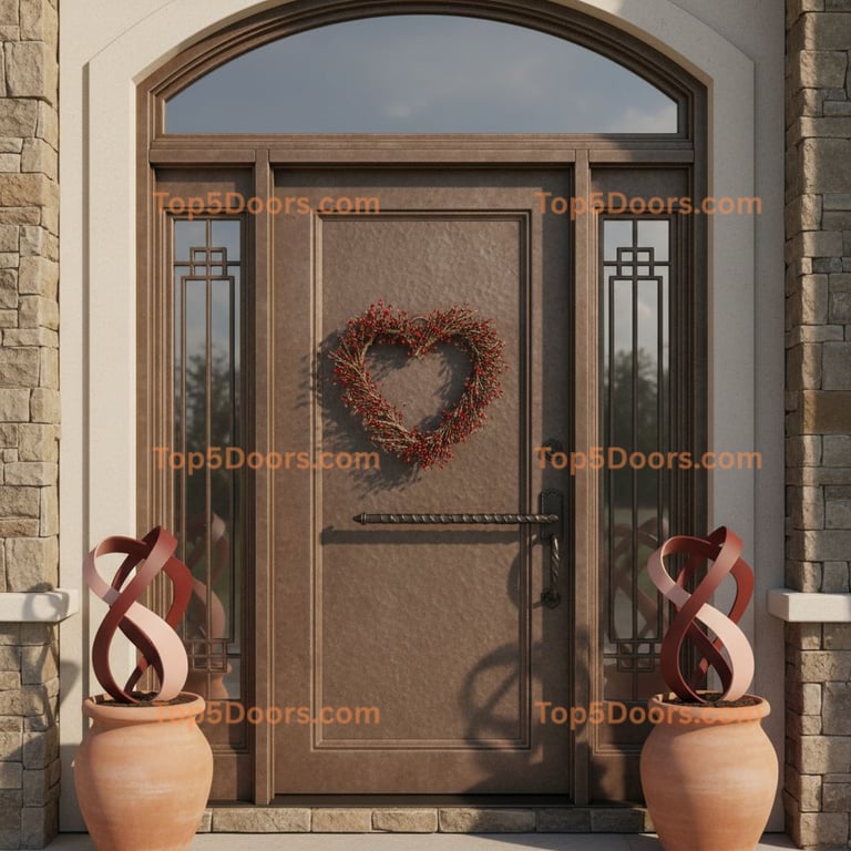 Minnesota wrought iron solid panel french country Door