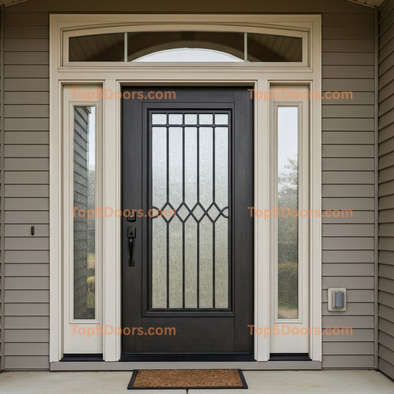 Minnesota wrought iron steel frame craftsman Door