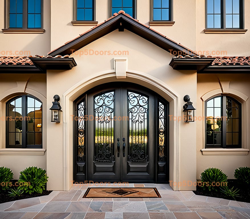 Minnesota wrought iron steel frame spanish colonial Doo