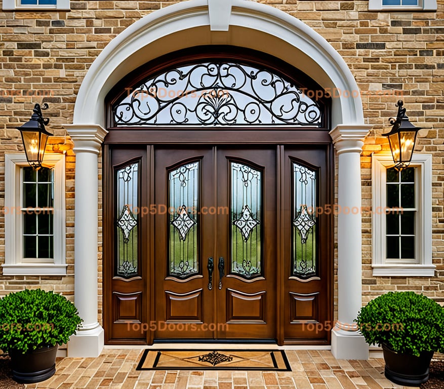 Mississippi glass paneled french provincial Door