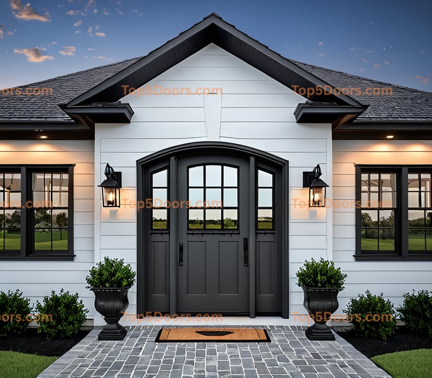 Mississippi solid panel modern farmhouse Door