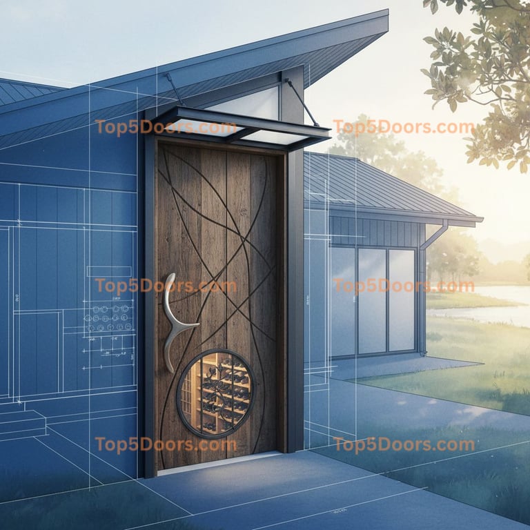 Mississippi wine cellar door korean modern Door