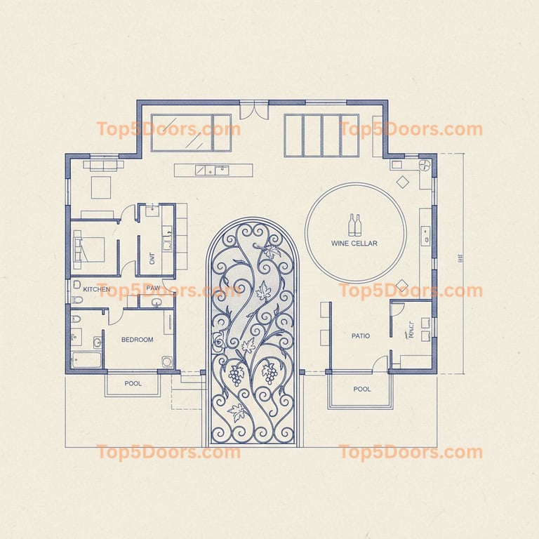 Mississippi wine cellar door minimalist Door