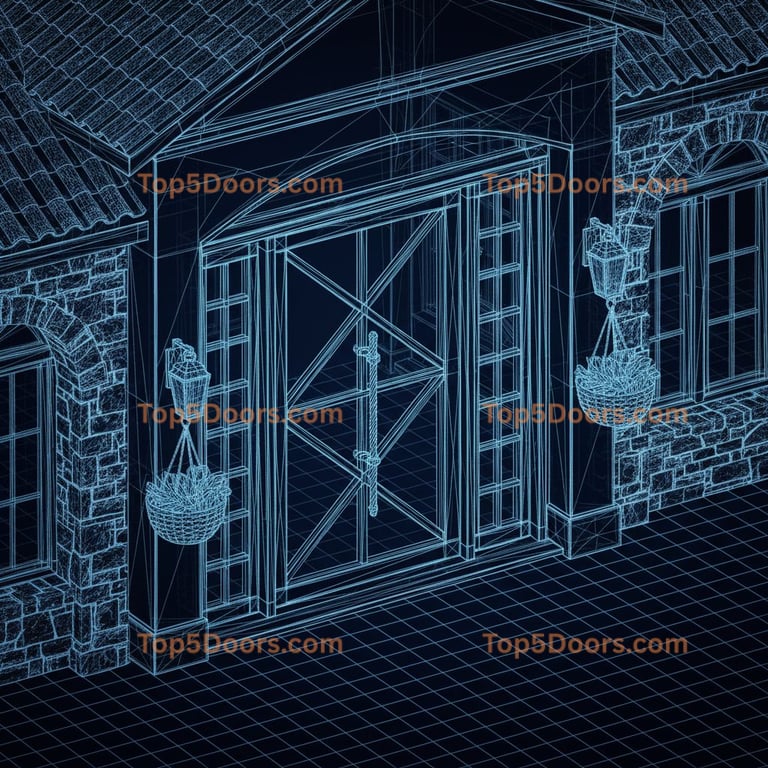 Mississippi wrought iron barn door tuscan Door