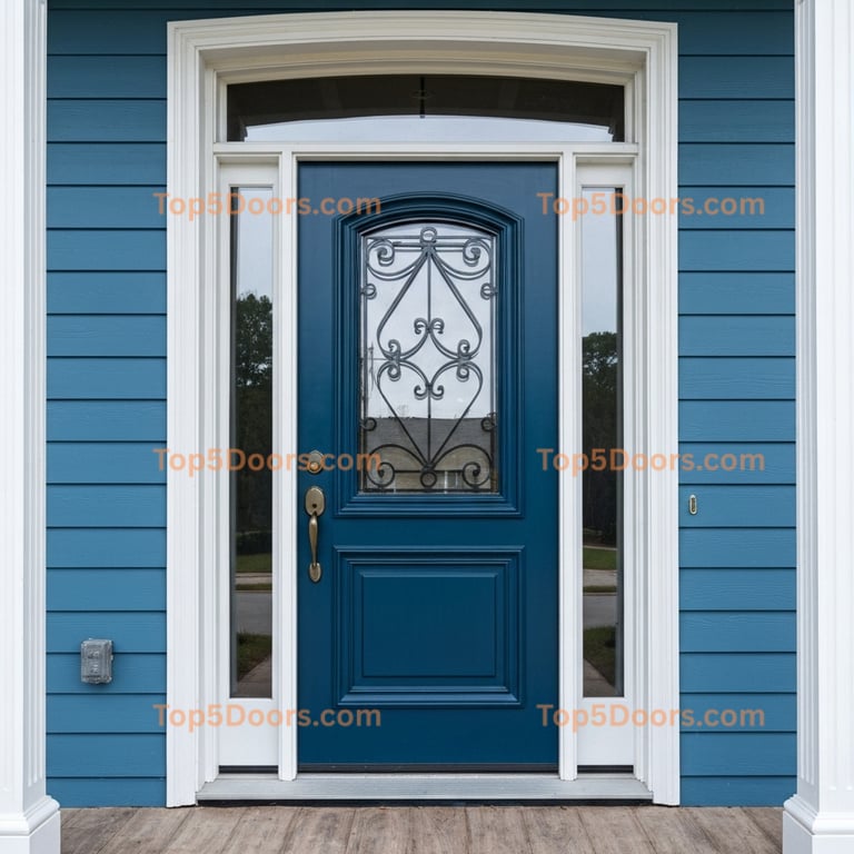 Mississippi wrought iron double european classic Door