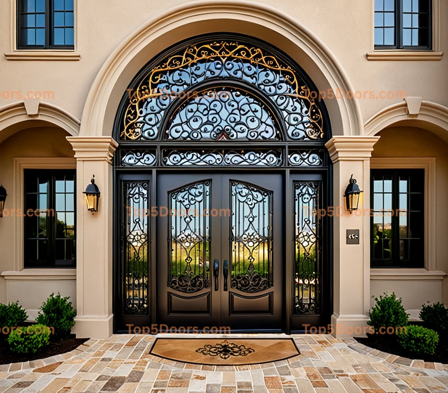 Mississippi wrought iron french door european classic D