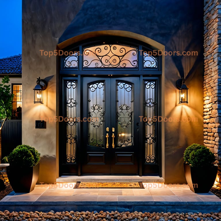 Mississippi wrought iron french door scandinavian Door
