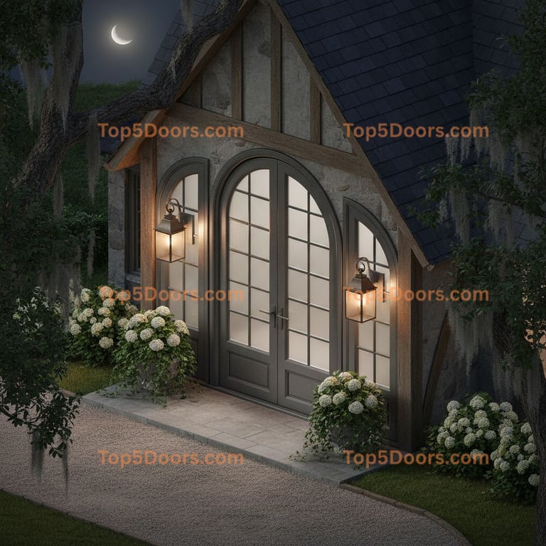 Mississippi wrought iron glass paneled french country D