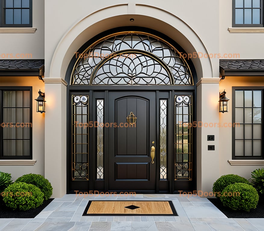 Mississippi wrought iron glass paneled japanese zen Doo