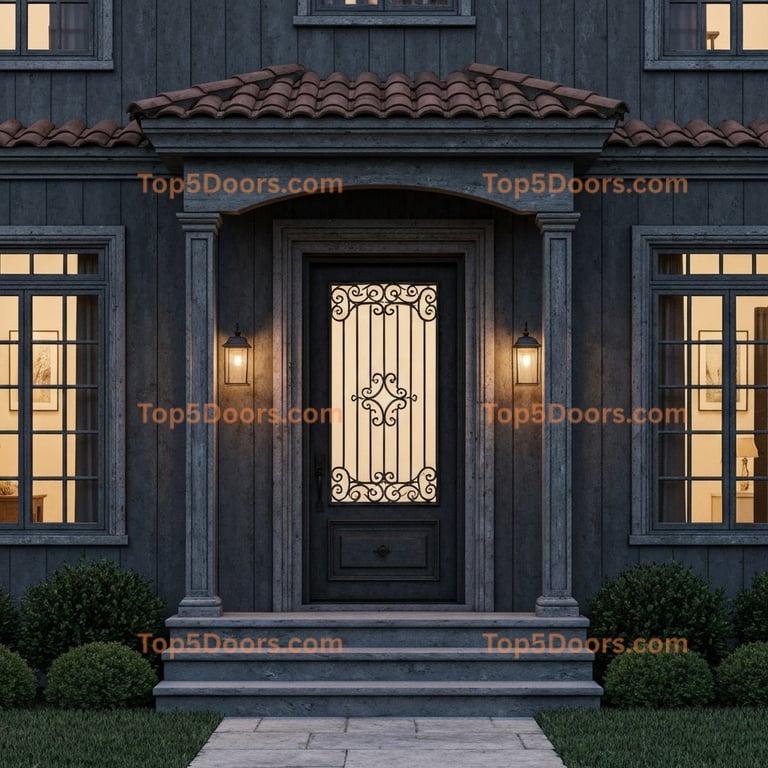 Mississippi wrought iron single spanish colonial Door