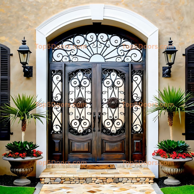 Mississippi wrought iron solid panel spanish colonial D