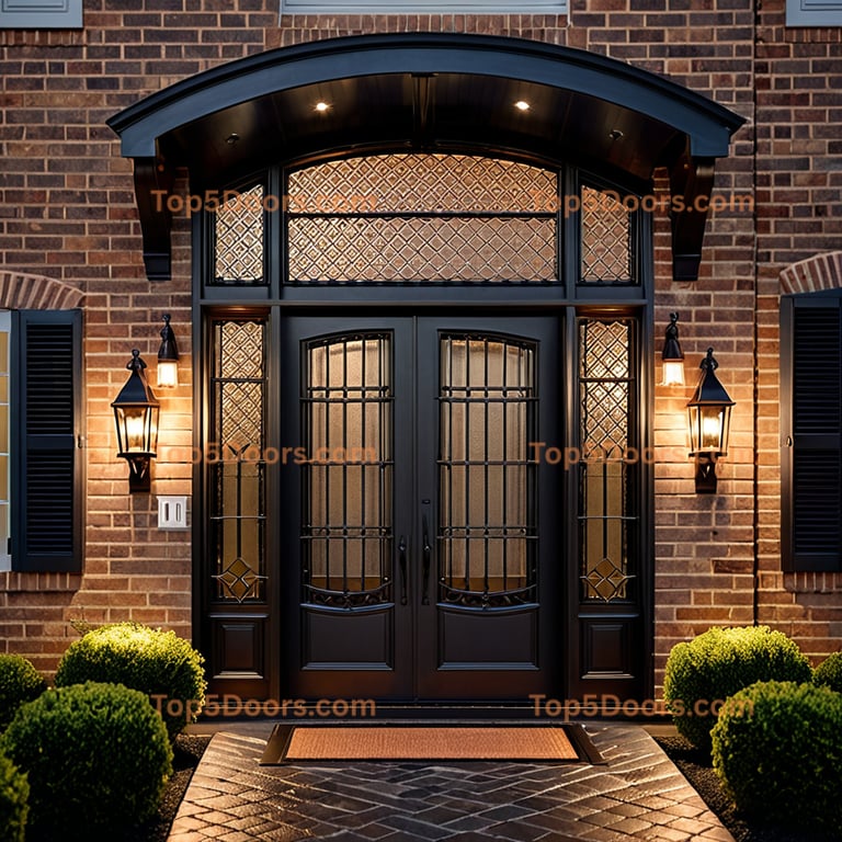 Mississippi wrought iron steel frame cape cod Door