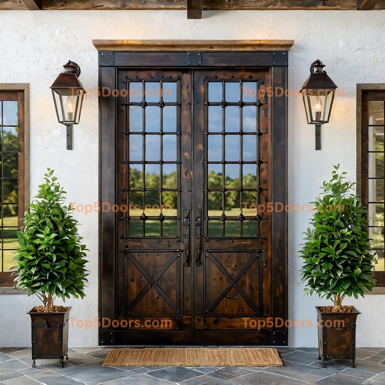 Mississippi wrought iron steel frame mountain lodge Doo