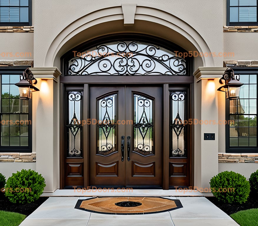Mississippi wrought iron steel frame victorian Door