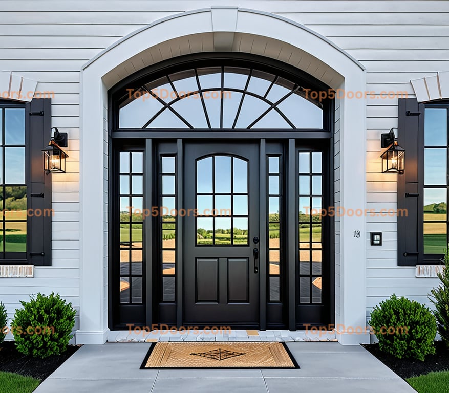 Missouri arched single modern farmhouse Door
