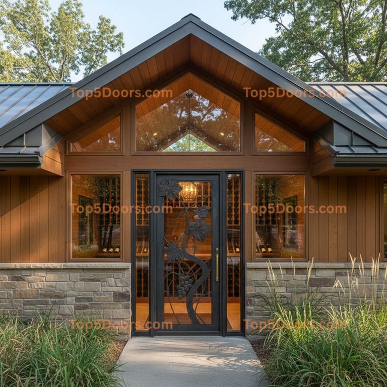 Missouri wine cellar door mid-century modern Door