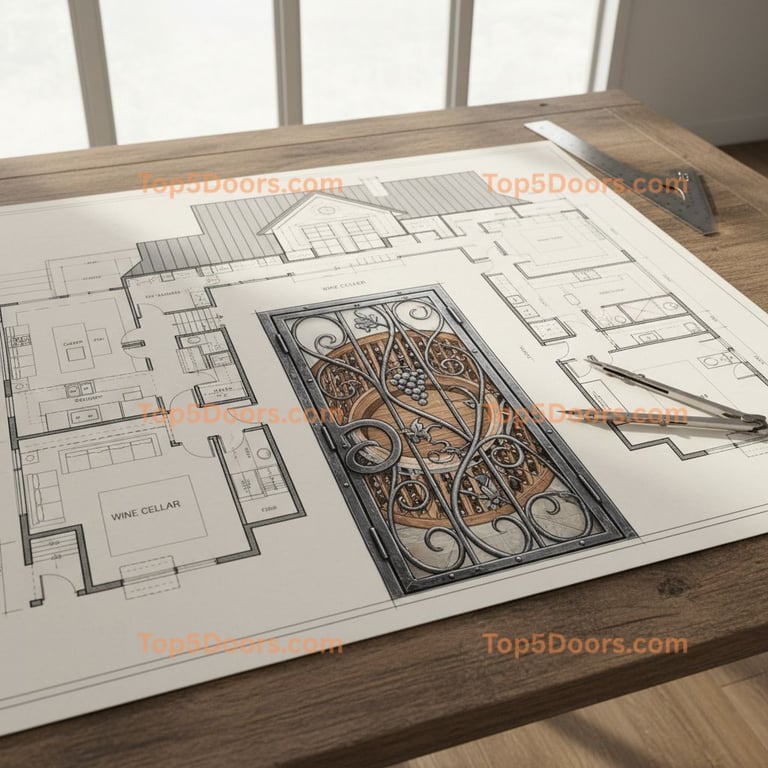 Missouri wine cellar door traditional american Door