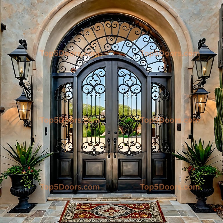Missouri wrought iron arched single spanish colonial Do