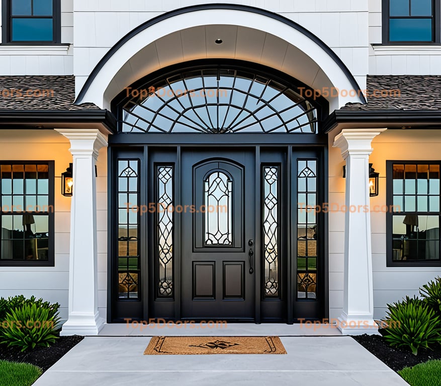 Missouri wrought iron double coastal Door