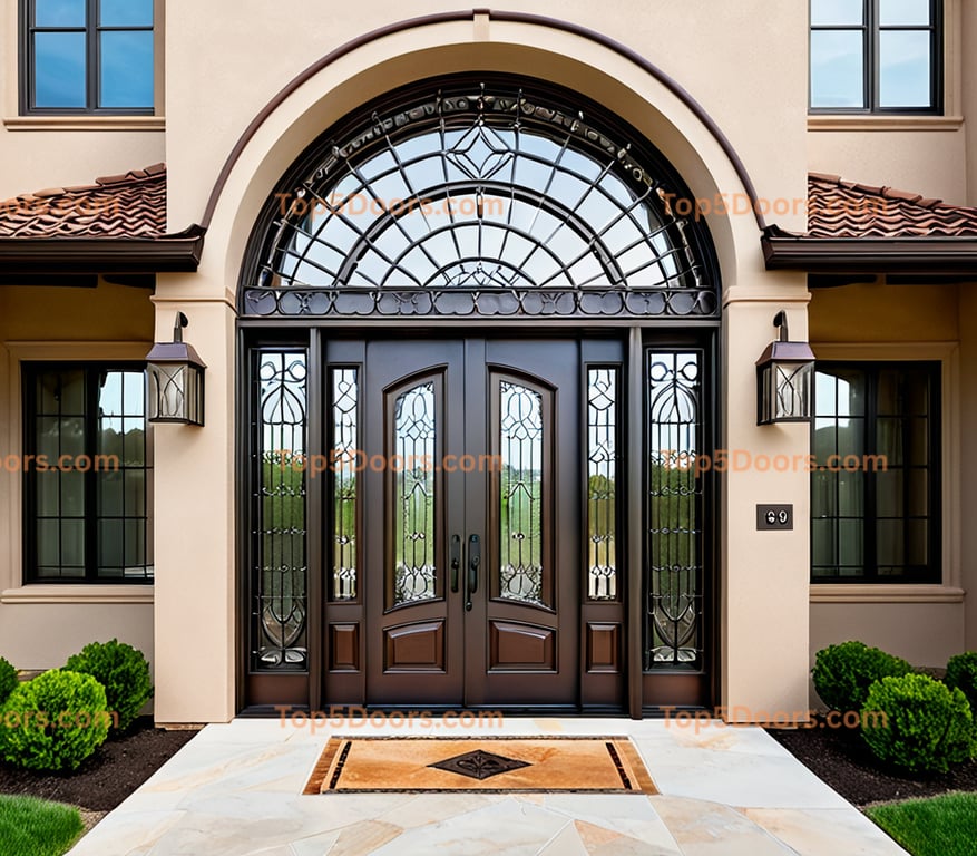 Missouri wrought iron double minimalist Door