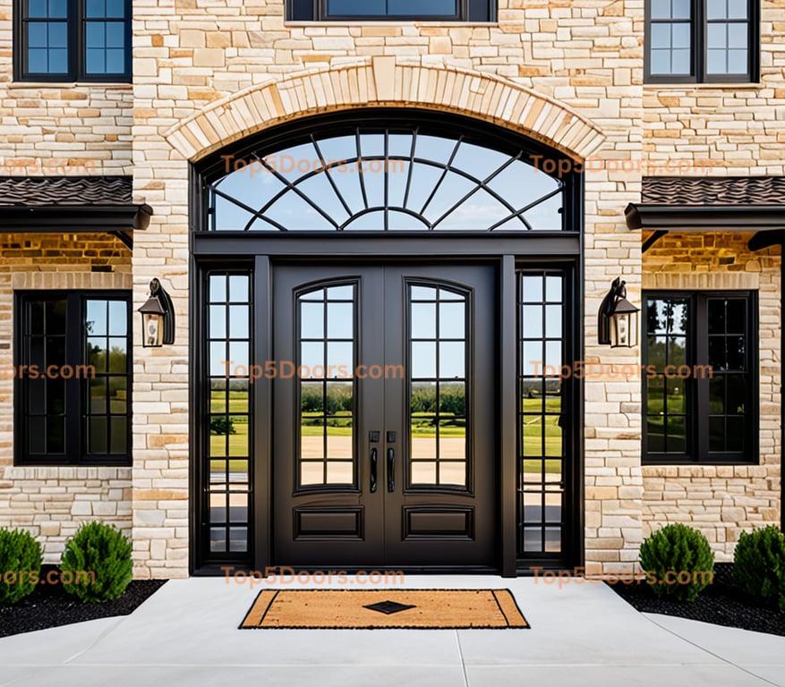 Missouri wrought iron glass paneled industrial Door