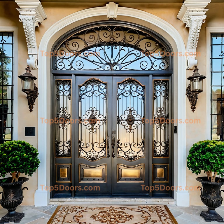 Missouri wrought iron single european classic Door