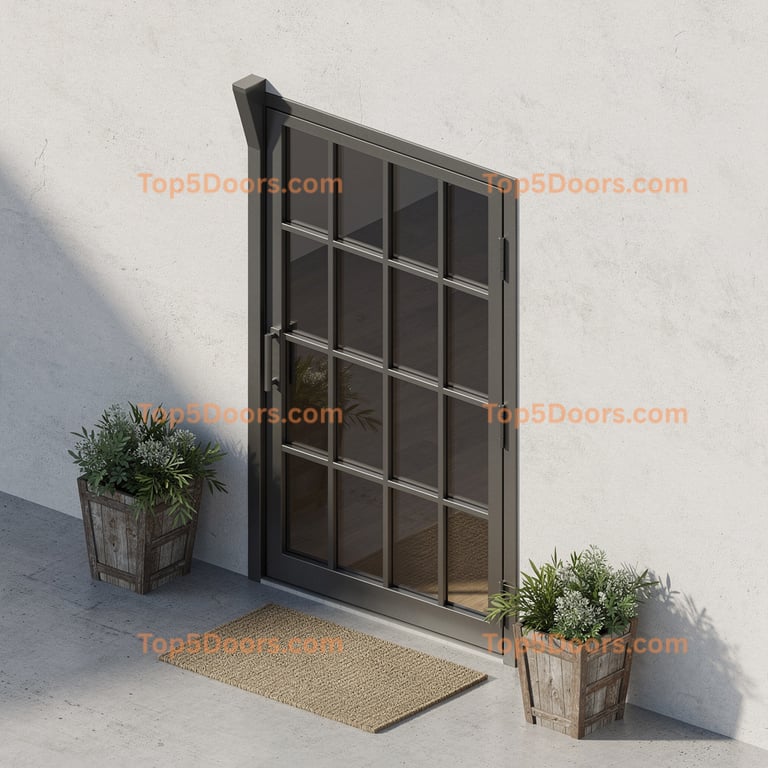 Missouri wrought iron steel frame industrial Door