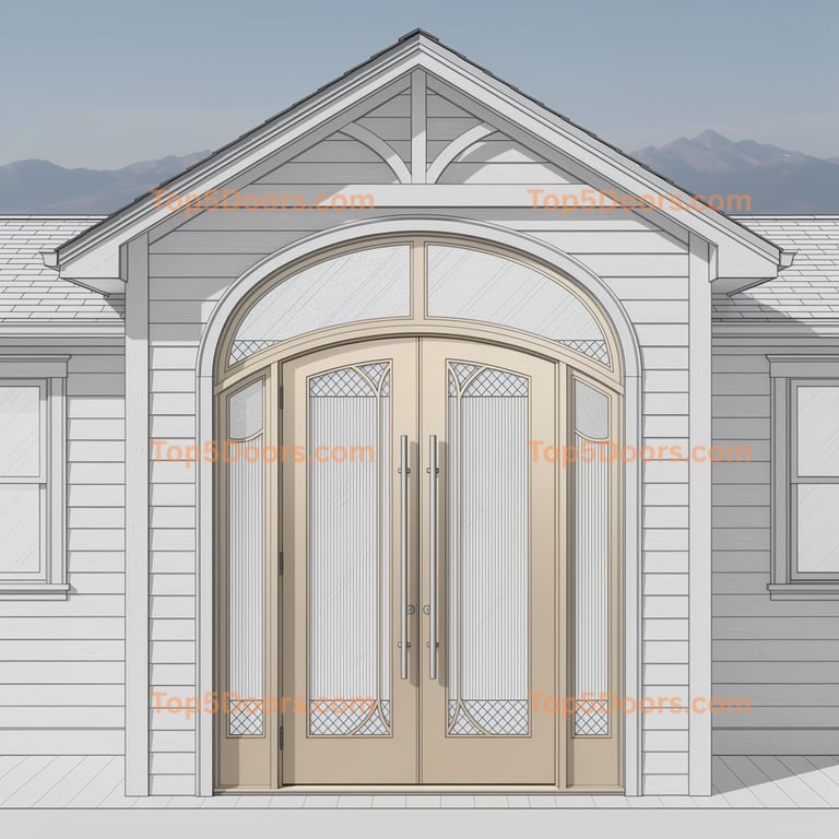 Montana arched double traditional american Door