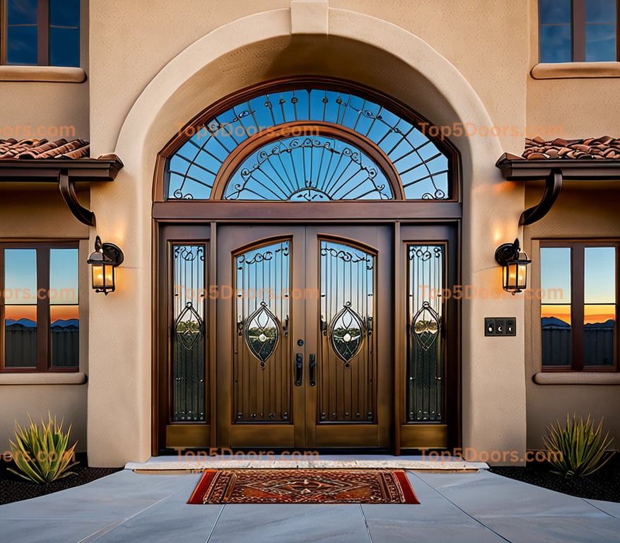 Montana arched double southwestern Door