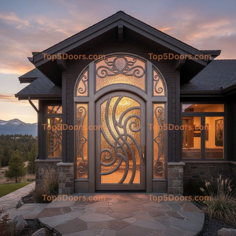 Montana front entry door korean modern Door