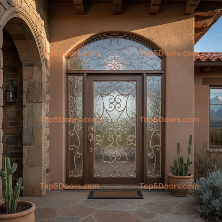 Montana office door spanish colonial Door