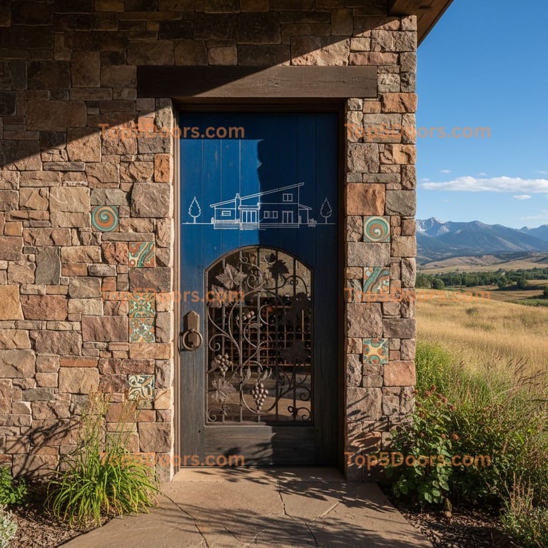 Montana wine cellar door spanish colonial Door