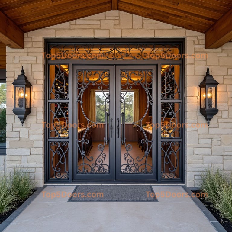 Montana wine cellar door mid-century modern Door