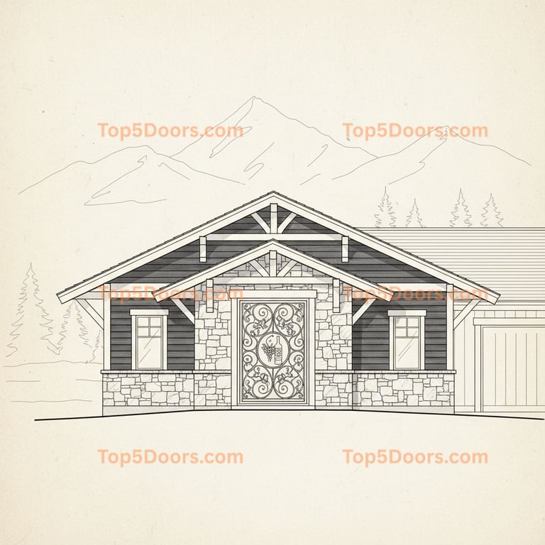 Montana wine cellar door craftsman Door