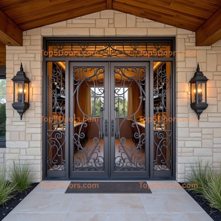 Montana wine cellar door mid-century modern Door