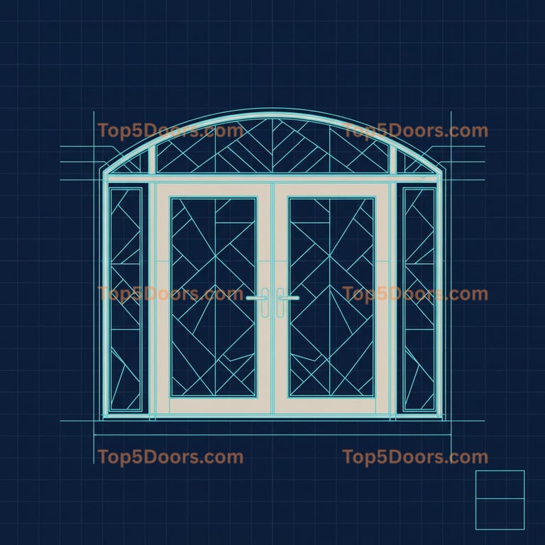 Montana wrought iron double modern Door
