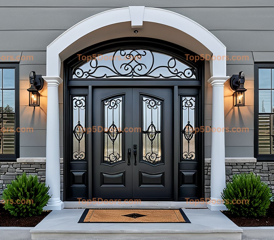 Montana wrought iron double georgian Door