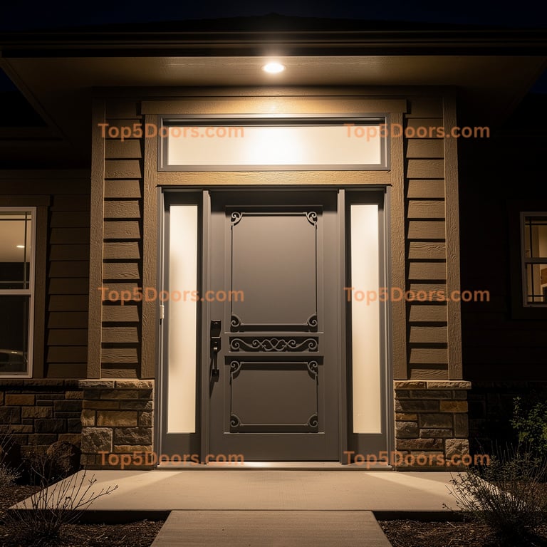 Montana wrought iron french door traditional american D