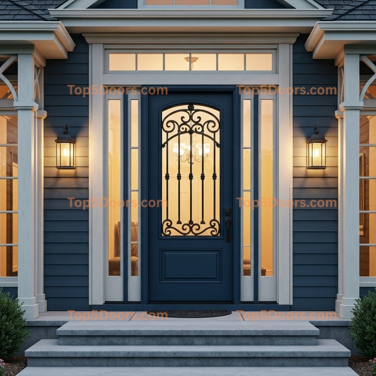 Montana wrought iron single traditional american Door