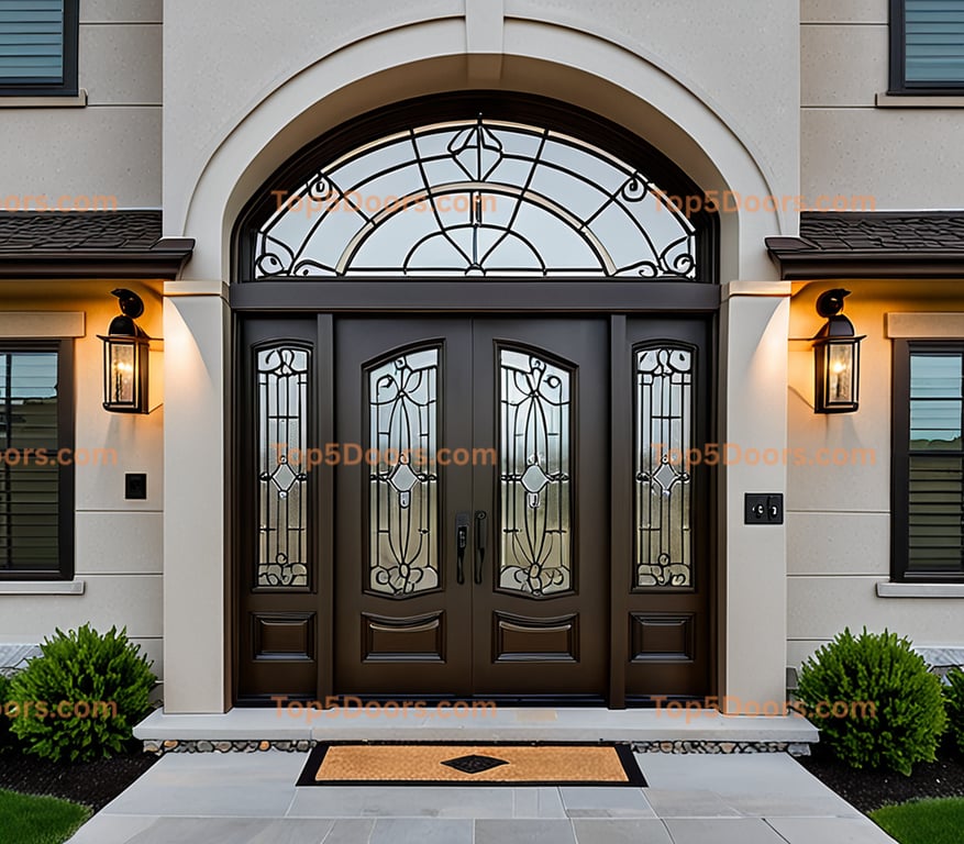Nebraska arched double korean modern Door
