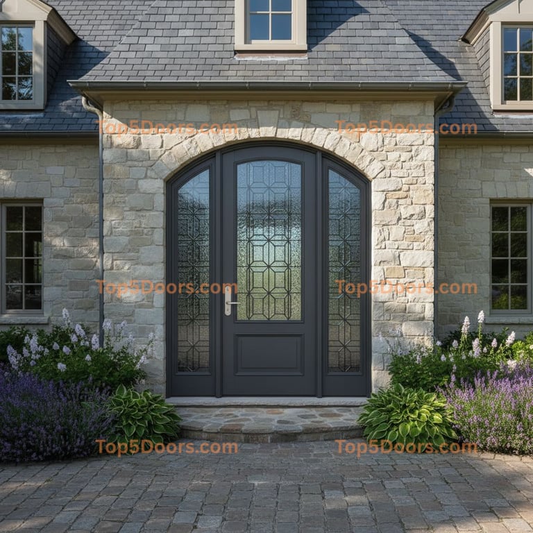 Nebraska arched single french provincial Door
