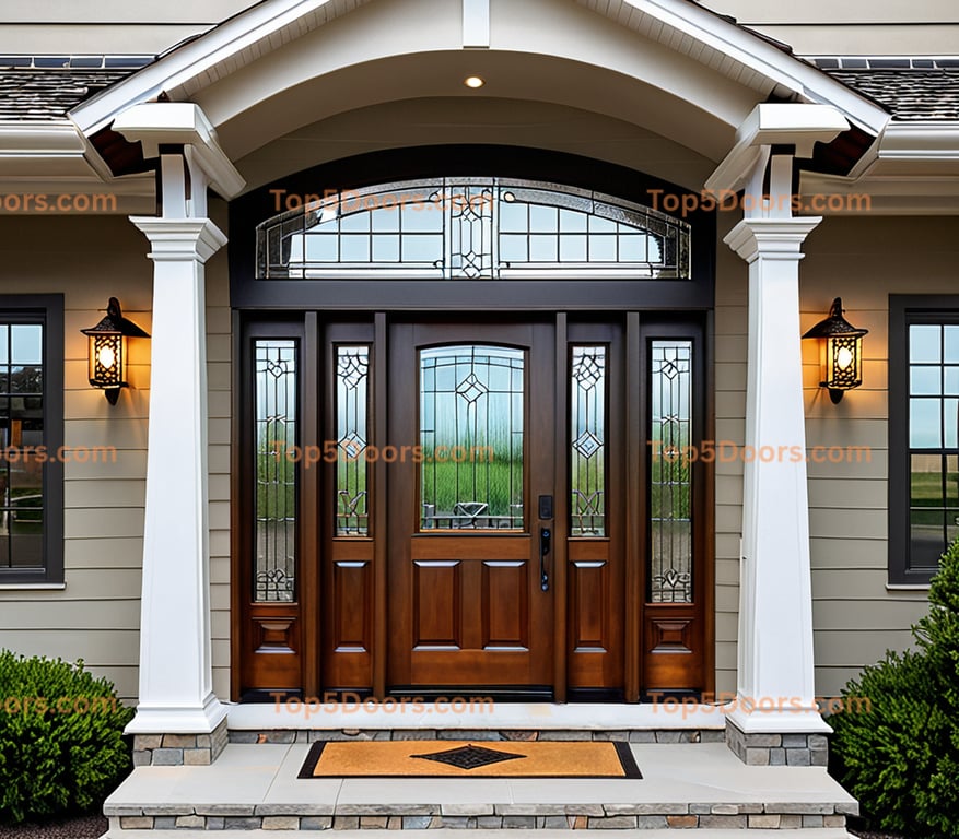 Nebraska glass paneled craftsman Door